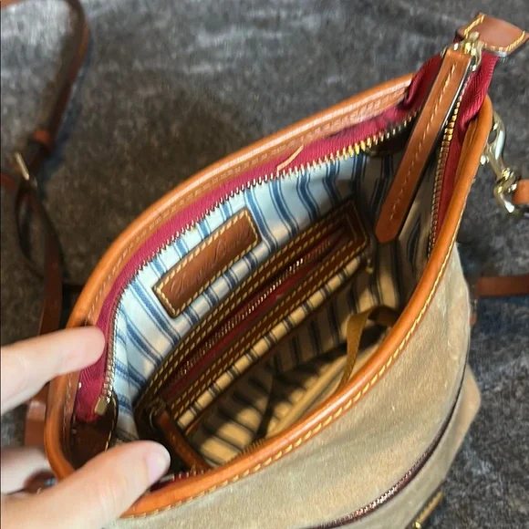 Dooney & Bourke Brown Leather Shoulder Bag - Picture 6 of 7